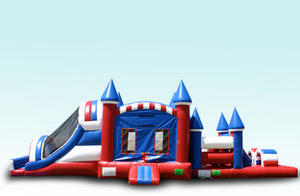 46' Large Dual Lane All American Obstacle Course Combo (Dry) 46' Large Dual Lane All American Obstacle Course Combo (Dry)