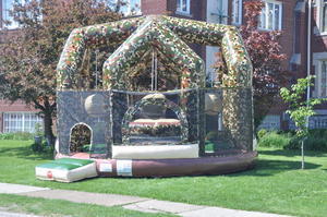 Camouflage Wrecking Ball w/ Jousting Interactive Bouncy Room Game (3 wrecking balls the perfect wow factor) Camouflage Wrecking Ball w/ Jousting Interactive Bouncy Room Game (3 wrecking balls the perfect wow factor)