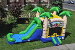 Large Tropical Island Waterslide Combo 5 in 1 Large Tropical Island Waterslide Combo 5 in 1