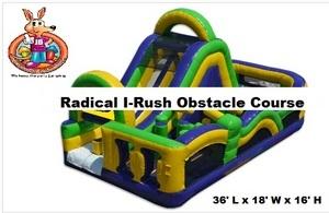 Radical I-Rush Extreme Dual Slide Lane Obstacle Course Radical I-Rush Extreme Dual Slide Lane Obstacle Course
