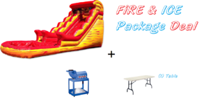 20Ft Large Fire and Ice Waterslide / Dry Slide Package Deal 20Ft Large Fire and Ice Waterslide / Dry Slide Package Deal